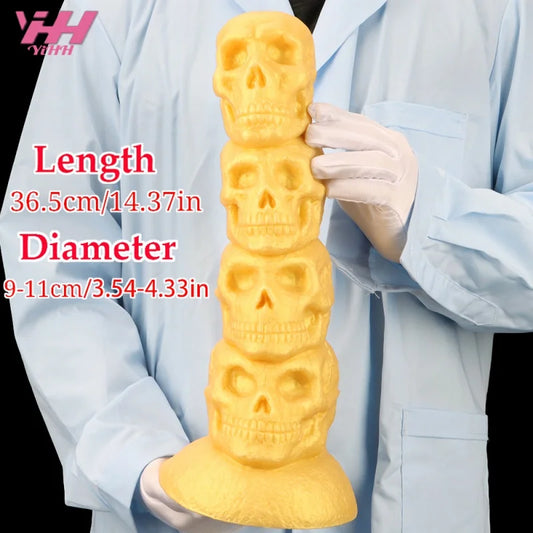 Oversize Skull Anal Dildos Big Butt Plug Anal Play G Spot Stimulate Vagina Anus Dilator Beads Masturbator Prostate Adult Sex Toy