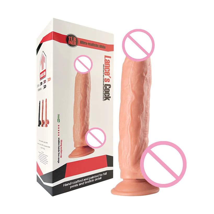 Oversized Soft Realistic Dildo with Suction Cup Silicone Big Penis G-spot Vaginal Masturbators Sex Toys for Women Gay Anal Plug