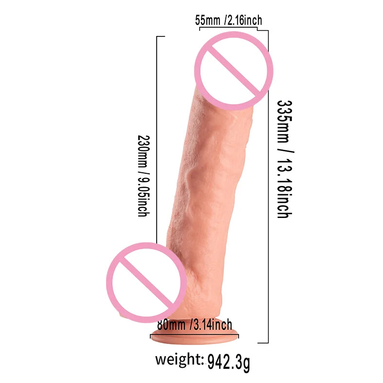 Oversized Soft Realistic Dildo with Suction Cup Silicone Big Penis G-spot Vaginal Masturbators Sex Toys for Women Gay Anal Plug