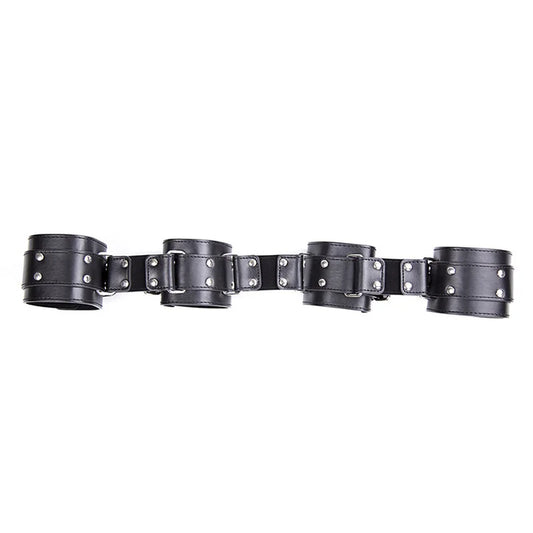 PU Leather Bondage Spreader Bar Hand Cuffs Ankle Thigh Cuffs Bondage Shackles open leg cuffs Erotic Sex Toys for Couple