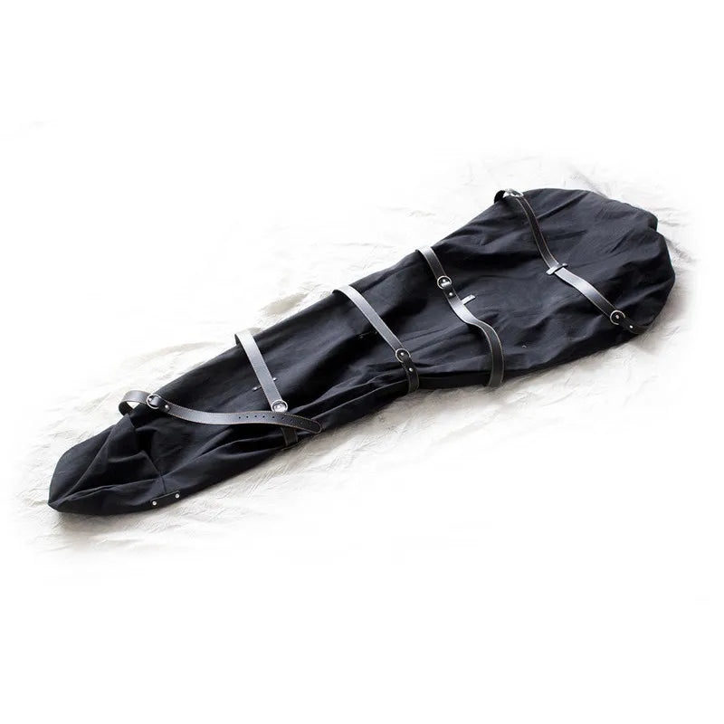 PU Leather Full Body Bondage Bag BDSM Binder Straitjacket Sleeping Sack  Slave Restraints Body Harness Adult Game Sex Toys