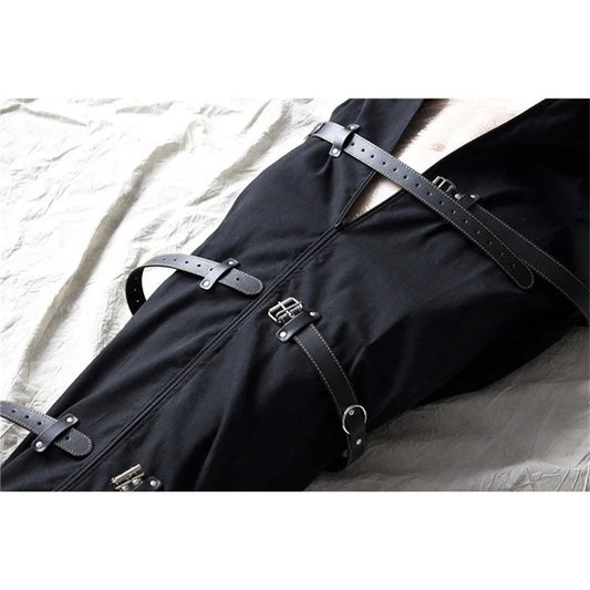 PU Leather Full Body Bondage Bag BDSM Binder Straitjacket Sleeping Sack  Slave Restraints Body Harness Adult Game Sex Toys