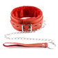 PU Leather Furry Bondage Choker Collar with Chain Lead Leash Multi Colors Erotic Role Play Costumes Sex Toys For Adult Couple