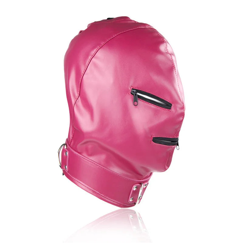 PU Leather  Gimp Mask BDSM Sex Toy for Couple Harness Restraints Gay Bondage Hood Headgear Exotic Accessorie Adult Game