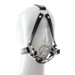 PU Leather Head Strap O Ring Mouth Gag Metal Ring Open Mouth Fixation for Woman Slave Bondage Fetish SM Couple Game Tool Sex Toy