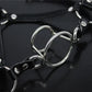 PU Leather Head Strap O Ring Mouth Gag Metal Ring Open Mouth Fixation for Woman Slave Bondage Fetish SM Couple Game Tool Sex Toy