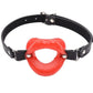 PU Leather Lips Ring Harness Bondage Silicone Lip Open Mouth Gag Flirting Restraints Erotic Toy Sex Toy for Couples Toys Adult