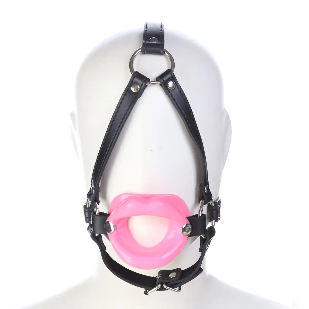 PU Leather Lips Ring Harness Bondage Silicone Lip Open Mouth Gag Flirting Restraints Erotic Toy Sex Toy for Couples Toys Adult