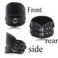 PU Leather Neck Collar Bondage Cover Mouth Restraints Head Mask Adjustable BDSM Neck Corset Harness for Women Adult Games