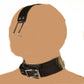 PU Leather Neck Collar Bondage Cover Mouth Restraints Head Mask Adjustable BDSM Neck Corset Harness for Women Adult Games