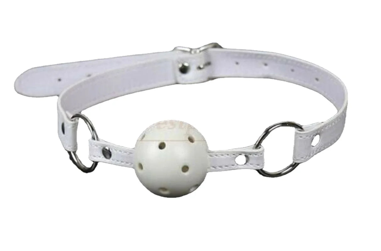 PU Leather Open Mouth Ball Gag Sex Bondage Exotic Accessories Oral  Sex Products for Couple Multi Colors SM Sex Toys