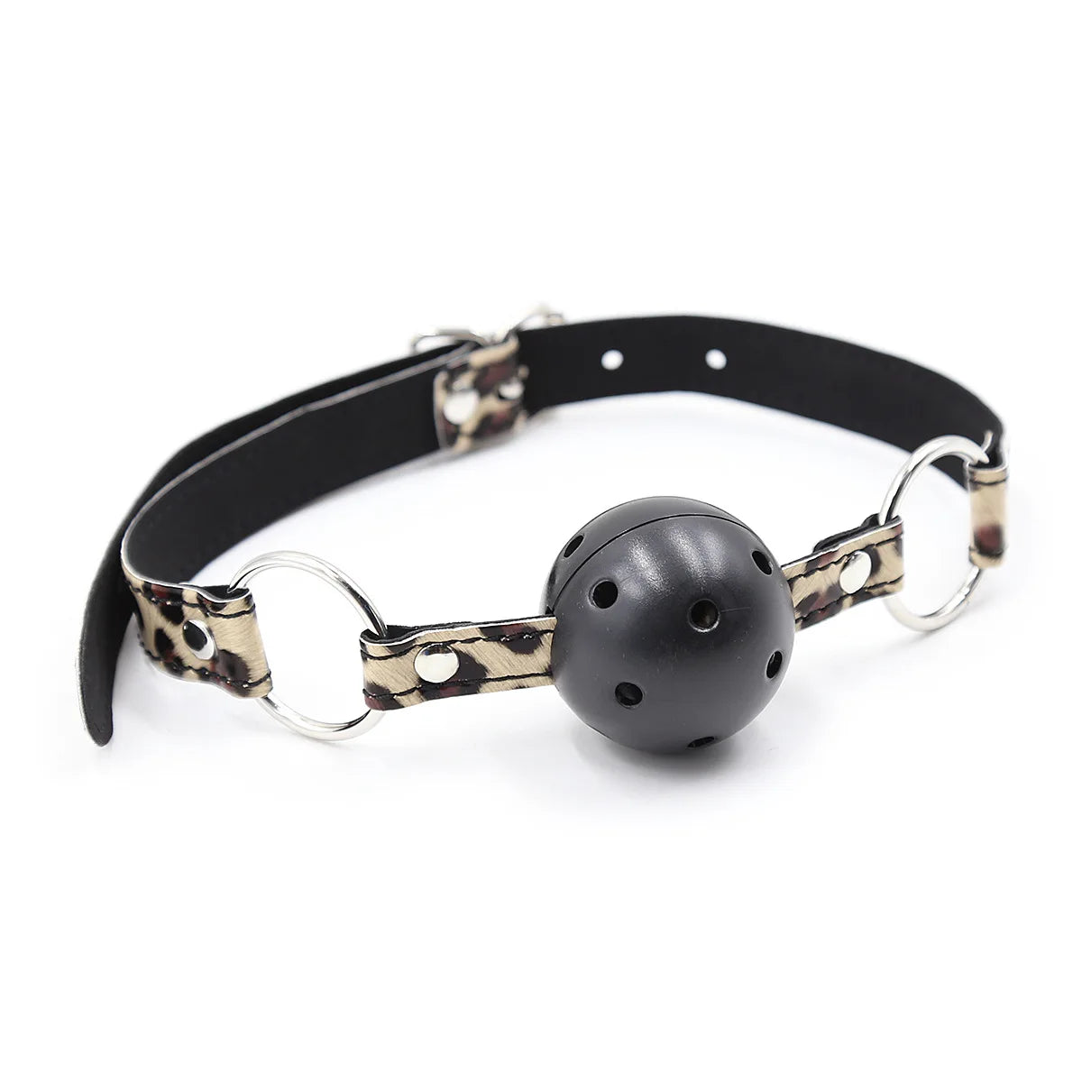 PU Leather Open Mouth Ball Gag Sex Bondage Exotic Accessories Oral  Sex Products for Couple Multi Colors SM Sex Toys