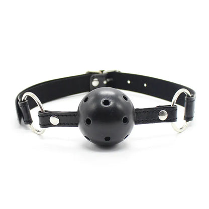 PU Leather Open Mouth Ball Gag Sex Bondage Exotic Accessories Oral  Sex Products for Couple Multi Colors SM Sex Toys