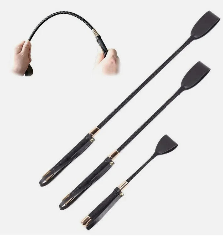 PU Leather Riding Crop Horse Whip Spanking Durable Equestrian Training with Handle BDSM Lash  Flogger Sex Product for Couples