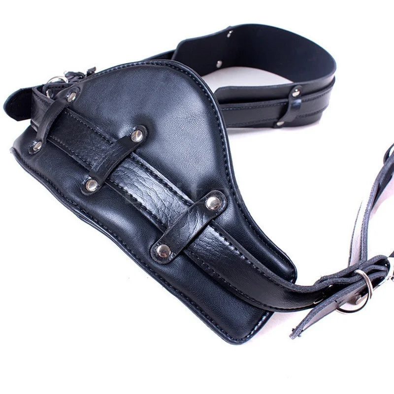 PU Leather Sex Aid Position Strap Portable Restraint Leg Thigh Open Cuffs Sling Padded Neck Collar BDSM Restraint Sex Toy Couple