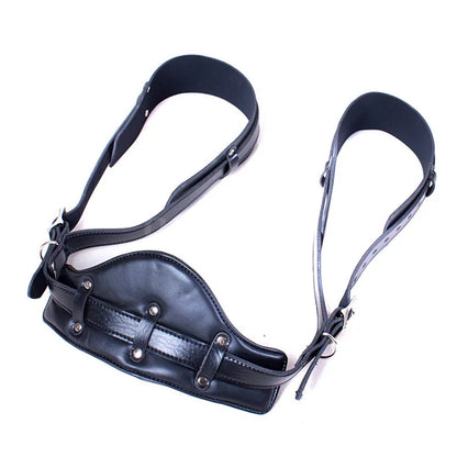 PU Leather Sex Aid Position Strap Portable Restraint Leg Thigh Open Cuffs Sling Padded Neck Collar BDSM Restraint Sex Toy Couple