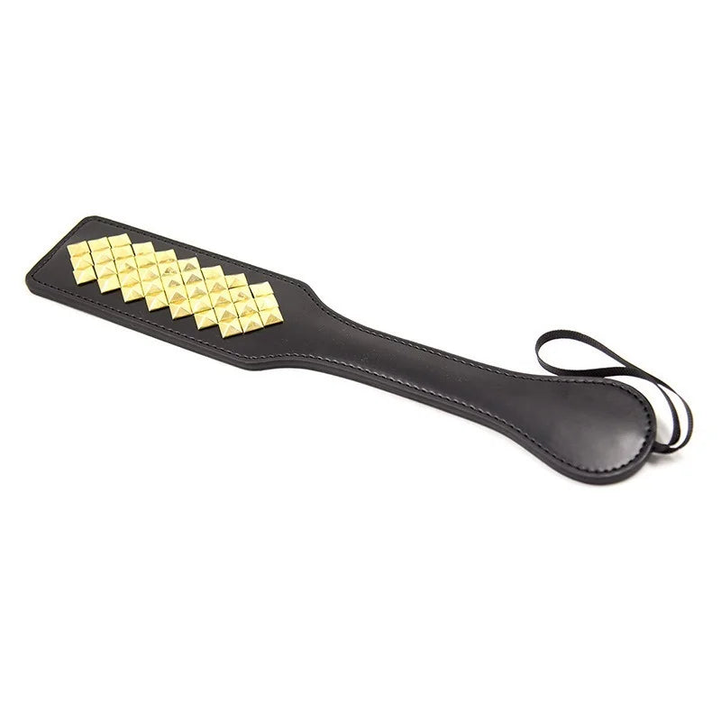 PU Leather Spanking Paddle Slapper with Rivet for Couples Bondage Restraint Whip Sex Toys Sex Tools for Couples Sex Position SM