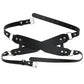 PU leather Eye Mask with Cross Adjustable Shading Blindfolded Bondage Harness Strap for Fetish Slave Cosplay Erotic Sex Products