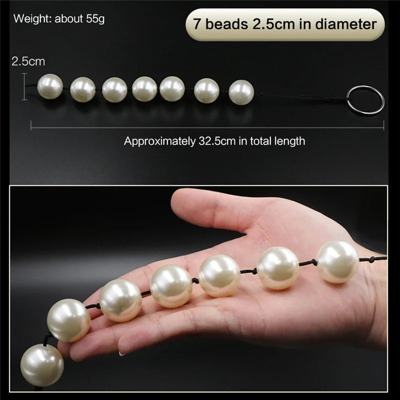 Pearl Anal Beads Plug 18 Big Butt Sexy Tail Toy Balls Sexules Ingredients Anal Extender Masturbators Sex Toys for Couples Women