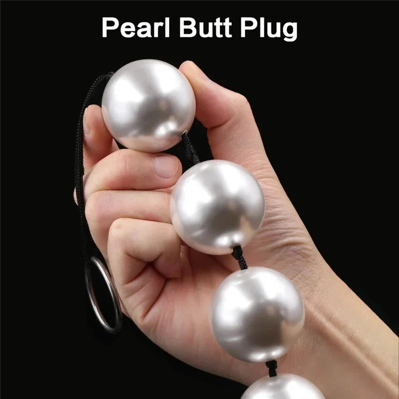 Pearl Anal Beads Plug 18 Big Butt Sexy Tail Toy Balls Sexules Ingredients Anal Extender Masturbators Sex Toys for Couples Women