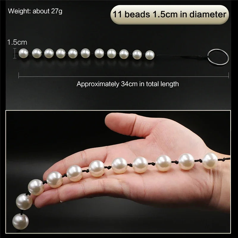 Pearl Anal Beads Plug 18 Big Butt Sexy Tail Toy Balls Sexules Ingredients Anal Extender Masturbators Sex Toys for Couples Women