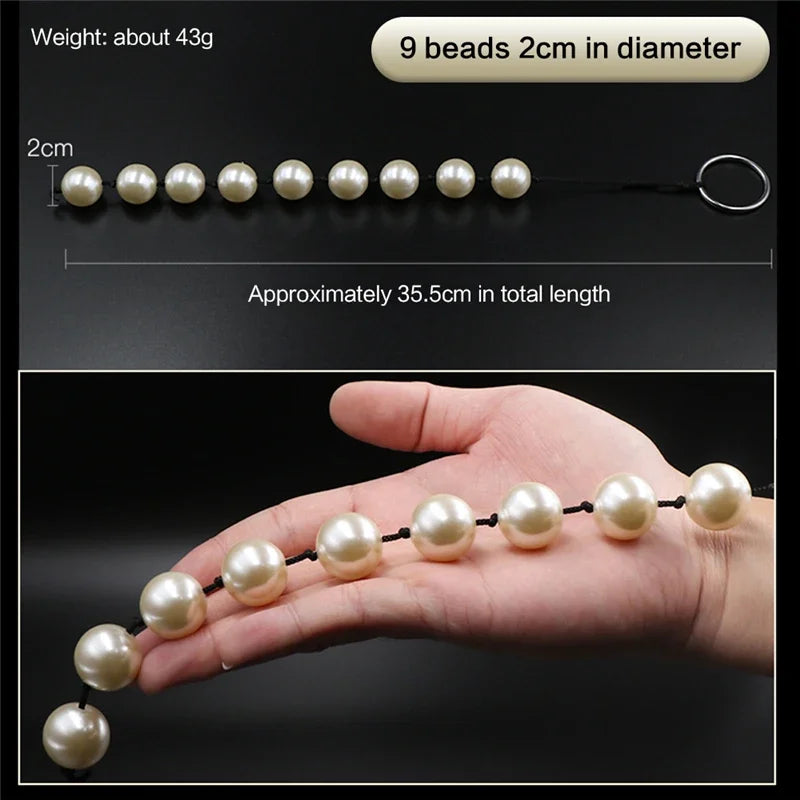 Pearl Anal Beads Plug 18 Big Butt Sexy Tail Toy Balls Sexules Ingredients Anal Extender Masturbators Sex Toys for Couples Women