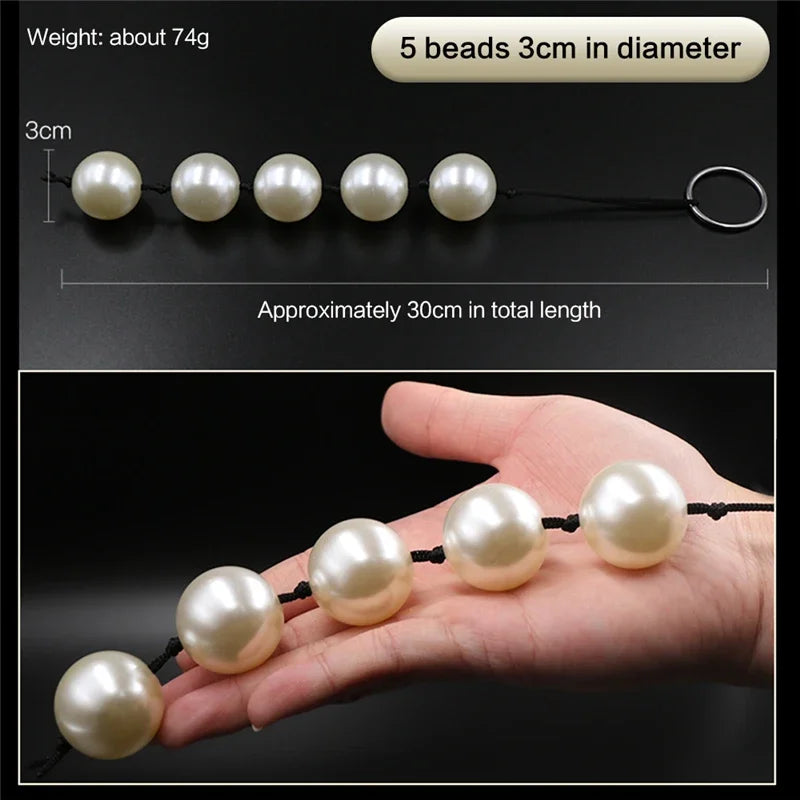 Pearl Anal Beads Plug 18 Big Butt Sexy Tail Toy Balls Sexules Ingredients Anal Extender Masturbators Sex Toys for Couples Women