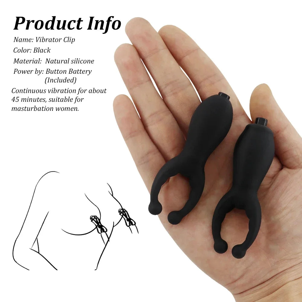 Penis Clip Vibrator Sex Toys For Women Breast Nipple Clamp Massager Silicone G-spot Vibrator Vagina Clitoris Stimulation