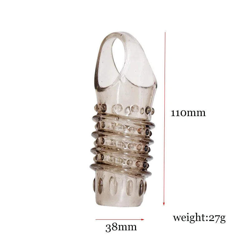 Penis Extender Sleeve Condoms Reusable Cock Ring Penis Enlargement Enhancer Dick Sex Toys for Men Intimate Goods