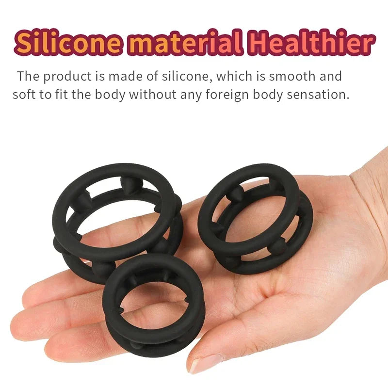 Penis Ring Reusable Silicone Stretchy Semen Cock Ring Penis Enlargement Delayed Ejaculation Circumcision Ring Sex Toys For Men