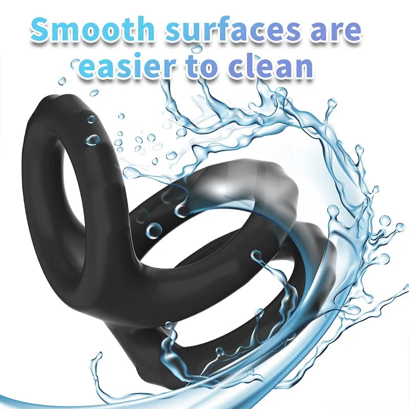 Penis Ring Silicone Semen Lock Ring Delay Ejaculation High Elasticity Time Lasting Cock Ring Sex Toys For Men Couples Adult 18+