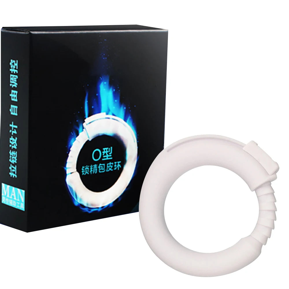 Penis Rings Cock Ring Sex Shop Silicone Adult Sex Products White/Black Delay Ejaculation Sex Toys for Men Adjustable