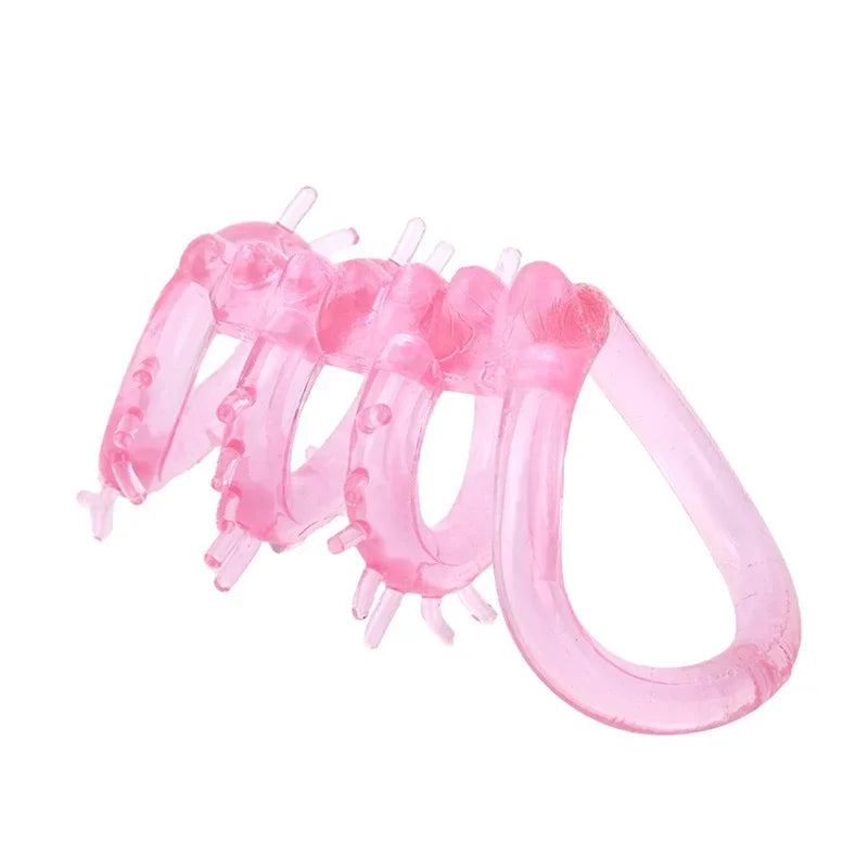 Penis Rings Cock Rings Penis Sleeve Penis Trainer Delay Ejaculation High Elasticity Time Lasting Sex Toys Men G Spot Massager