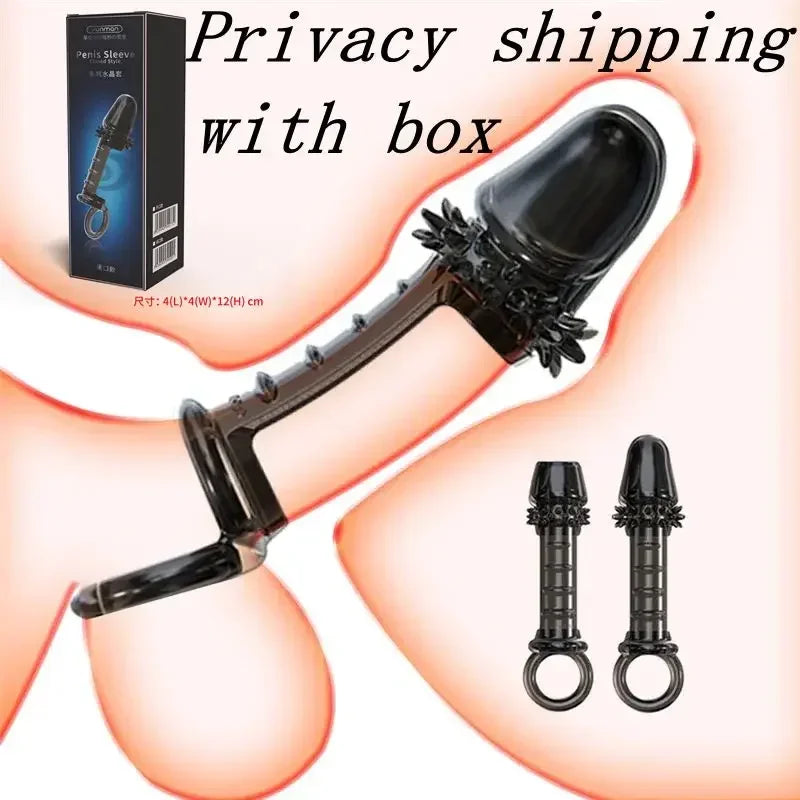 Penis Rings Penis Sleeve Trainer Delay Ejaculation High Elasticity Time Lasting Erotic Anal Sex Toys For Men Couples Sexshop