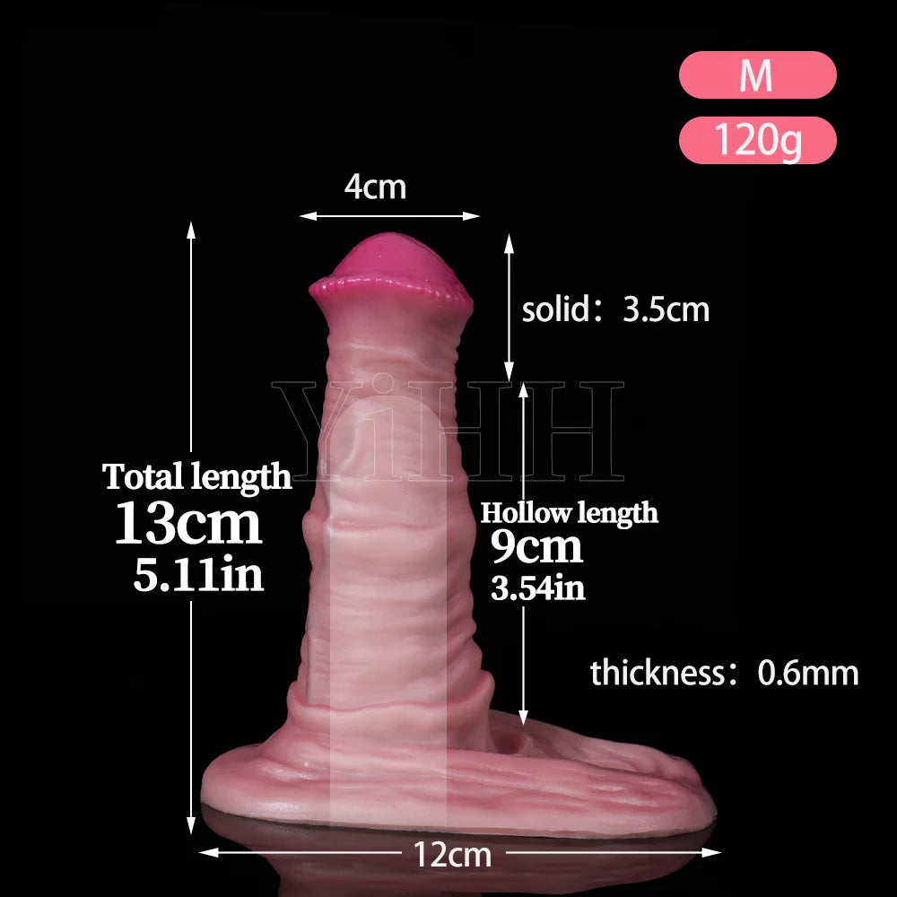 Penis Sex Toys Cock Sleeve Condom For Men On Penis Dick Extender Reusable Silicone Condom Horse Penis Sleeve Enlarger Thickening