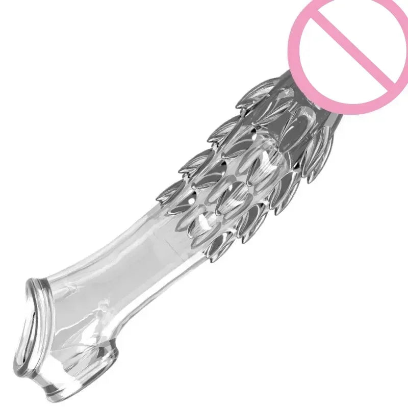 Penis Sleeve Extensions Men's Condoms Enlargement Delay Vibrators Crystal Penis Cock Ring Vibrating Penis Cover Sex Toys For Men