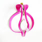 Pink Heart Crown Stainless Steel Chastity Belt for Men BDSM Metal Cock Cage with Catheter Anal Beads Bondage Restraint Sex Toys