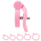 Pink Male Penis Chastity Cage Set Small Bird Chastity Cage 5 Cock Rings With Urethral Sound Plug Penis Bondage Slave Man Sex Toy