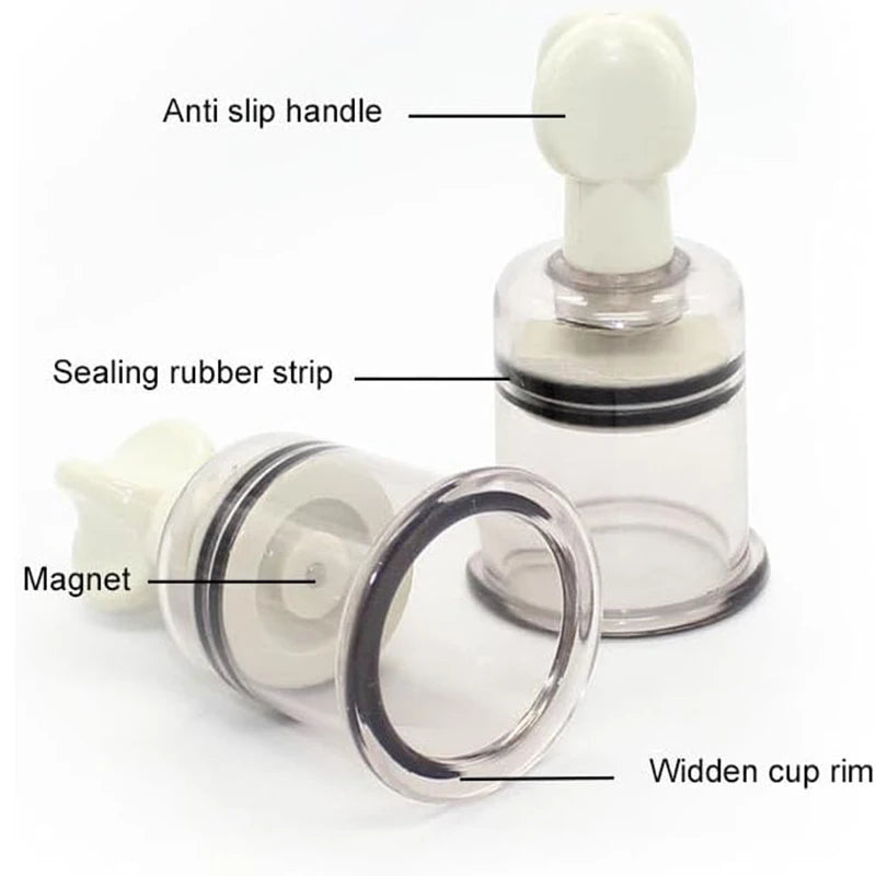 Plastic Nipple Sucker Enlarger Breast Rotating Vacuum Pump Clitoris Massager Stimulator Nipple Clamps BDSM Adult Sex Toys Women