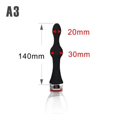 Portable Medical Silicone Enema Nozzle Mineral Water Bottle Shower Douche Irrigation Plug for Anal Vaginal Cleaning