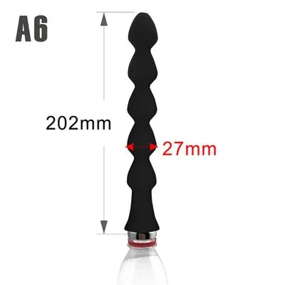 Portable Medical Silicone Enema Nozzle Mineral Water Bottle Shower Douche Irrigation Plug for Anal Vaginal Cleaning