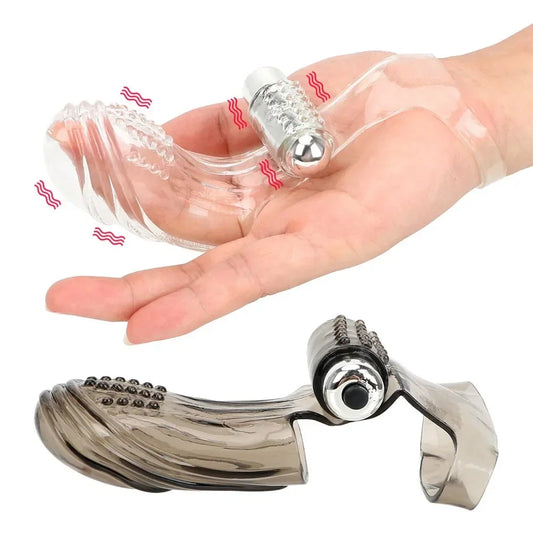 Powerful Finger Vibrator Sleeve Female Masturbator Sex Toys Vagina G Spot Massage Clitoris Stimulator Dildo Adult Sex Product