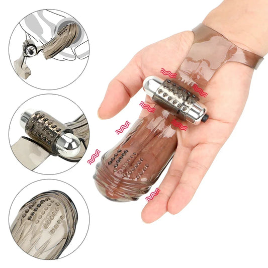 Powerful Finger Vibrator Sleeve Female Masturbator Sex Toys Vagina G Spot Massage Clitoris Stimulator Dildo Adult Sex Product