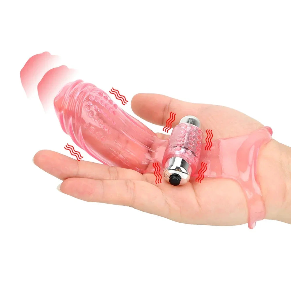 Powerful Finger Vibrator Sleeve Female Masturbator Sex Toys Vagina G Spot Massage Clitoris Stimulator Dildo Adult Sex Product