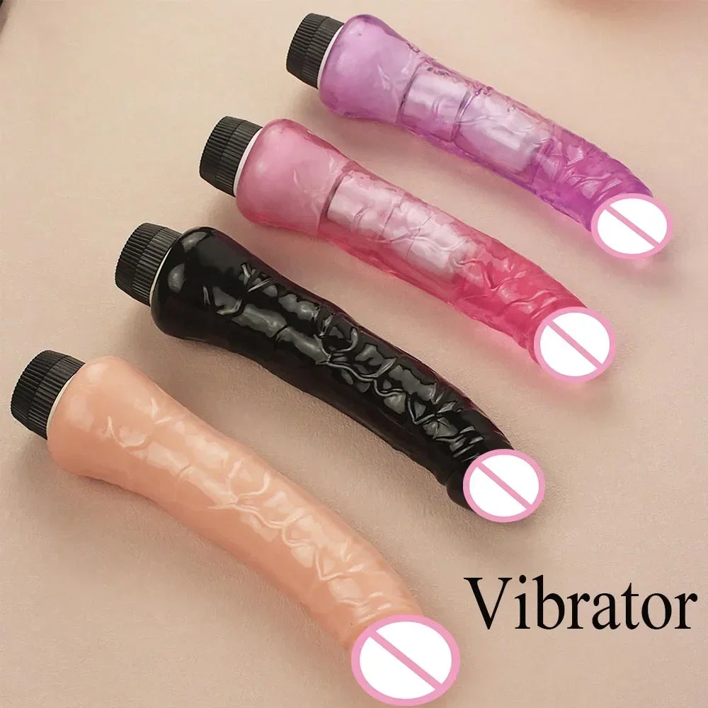 Powerful Soft Silicone Dildos Vibrator Realistic Penis Strong Motor G-spot Massager Female Masturbator Sex Toy for Couple