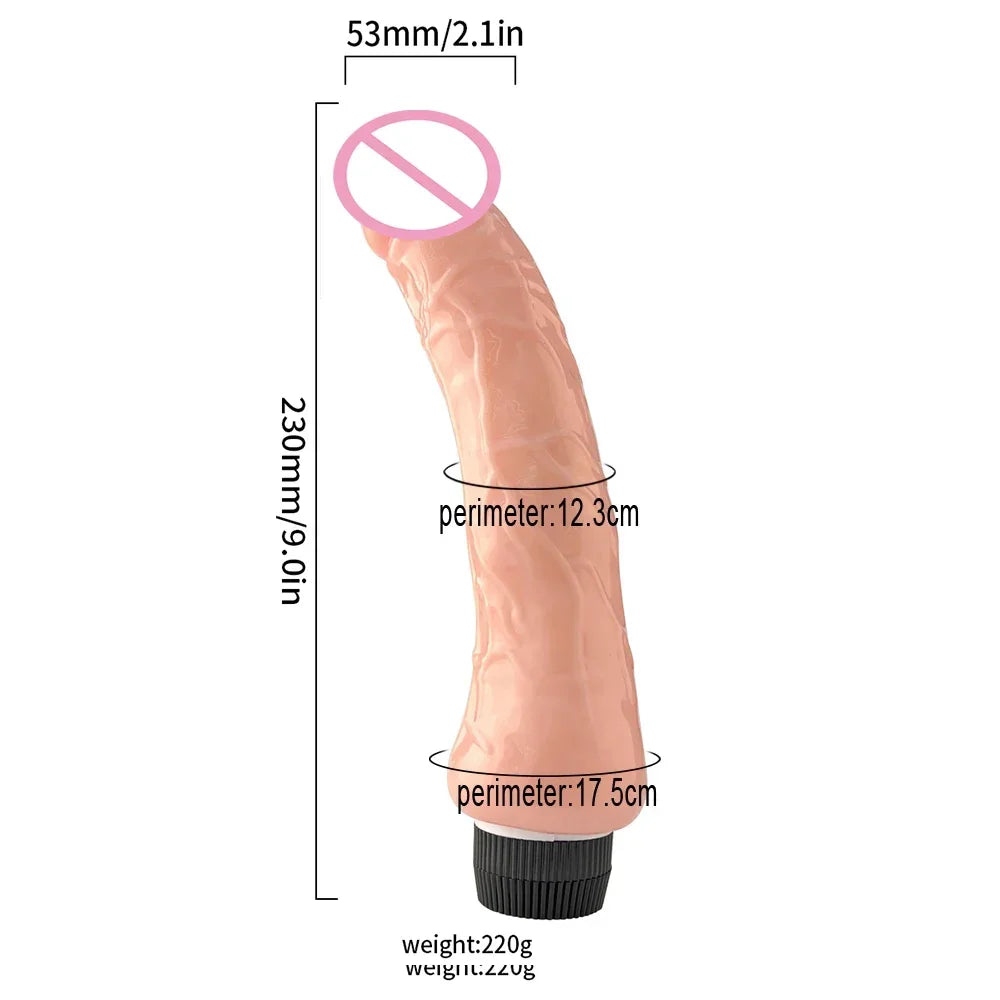 Powerful Soft Silicone Dildos Vibrator Realistic Penis Strong Motor G-spot Massager Female Masturbator Sex Toy for Couple