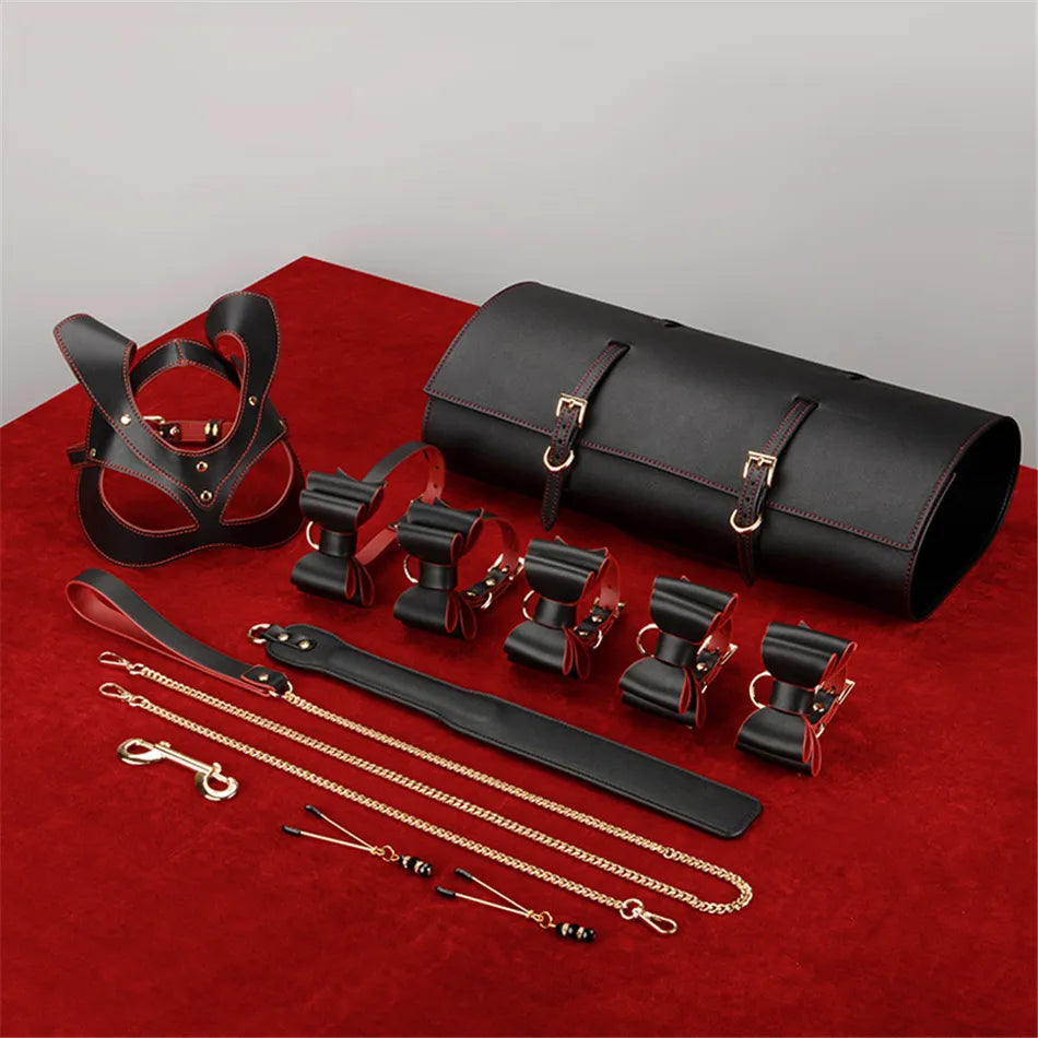 Quality Leather BDSM Sex Toys For Woman Bondage Set