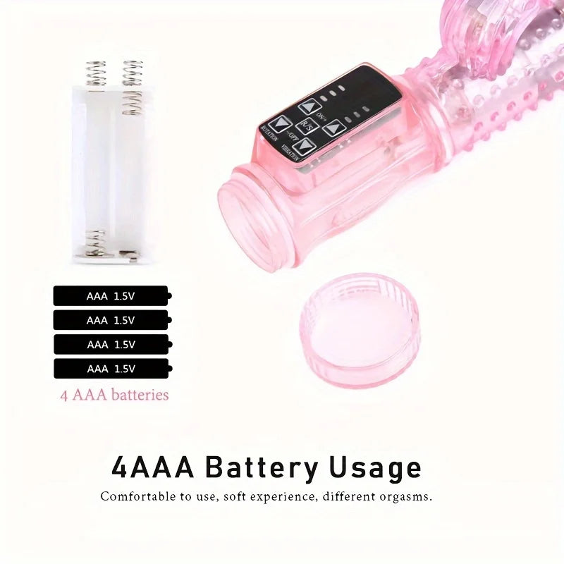 Rabbit Vibrator 10 Speed Vibration 6 Mode Rotation Female Pleasure Finger Vibrator Sex Toy for Women Vagina Dildo Masturbation