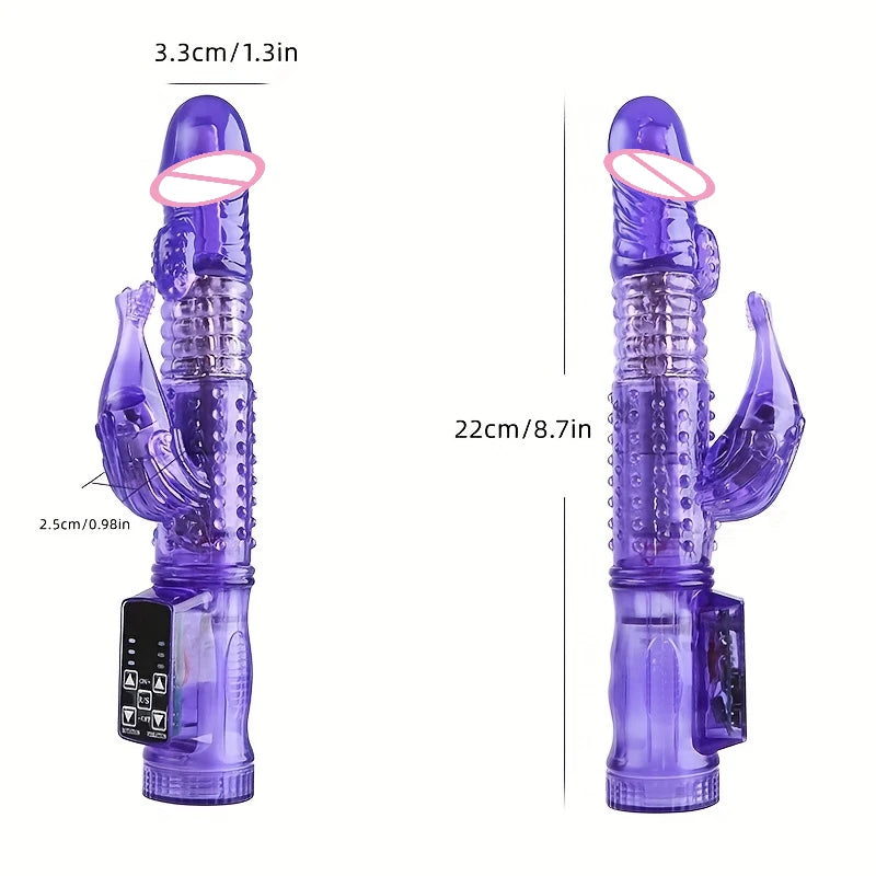 Rabbit Vibrator 10 Speed Vibration 6 Mode Rotation Female Pleasure Finger Vibrator Sex Toy for Women Vagina Dildo Masturbation