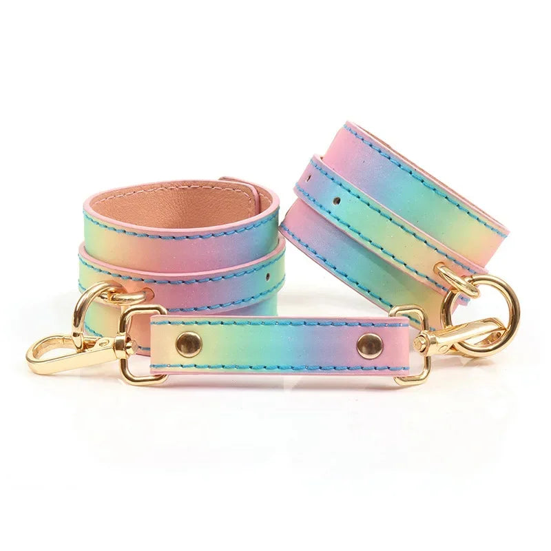 Rainbow Handcuffs For Sex Ankle Cuff Restraints Bondage Bracelet BDSM Woman Erotic Adult Sex Toys For Couples Exotic Accessories